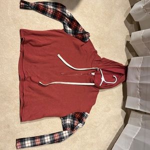 half zip Flowey crop top